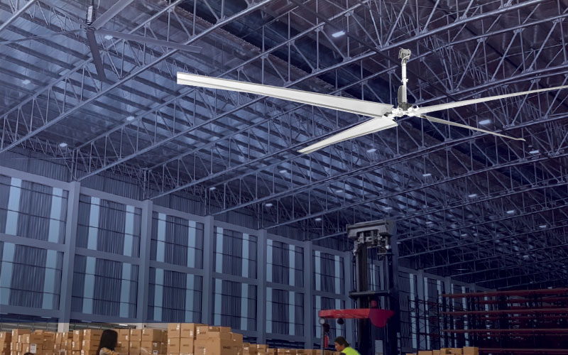 Large Industrial Ceiling Fans in commercial place