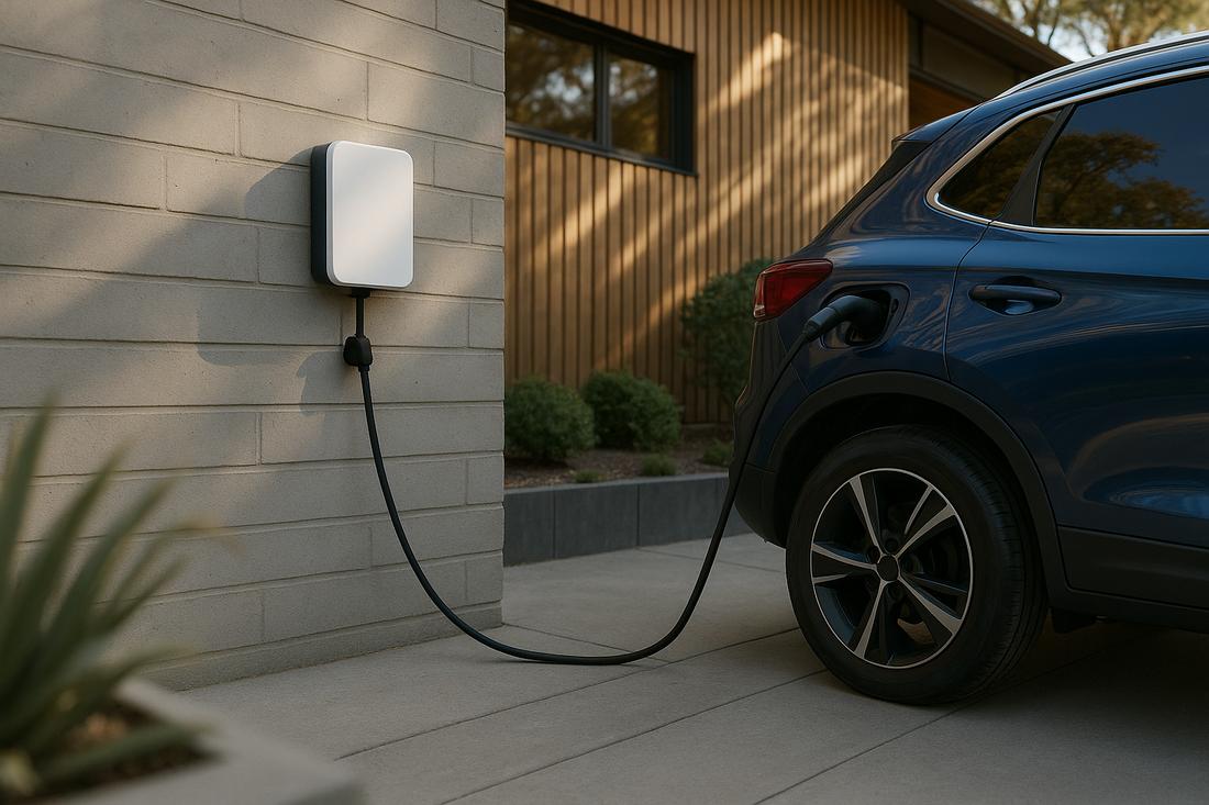 Electric vehicle charging at home with a residential EV charging system